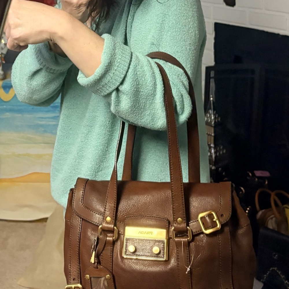 Prada Dark Brown Leather Shoulder Bag - Picture 15 of 17